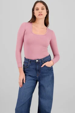 Shasa Square neck long sleeved bodysuit
