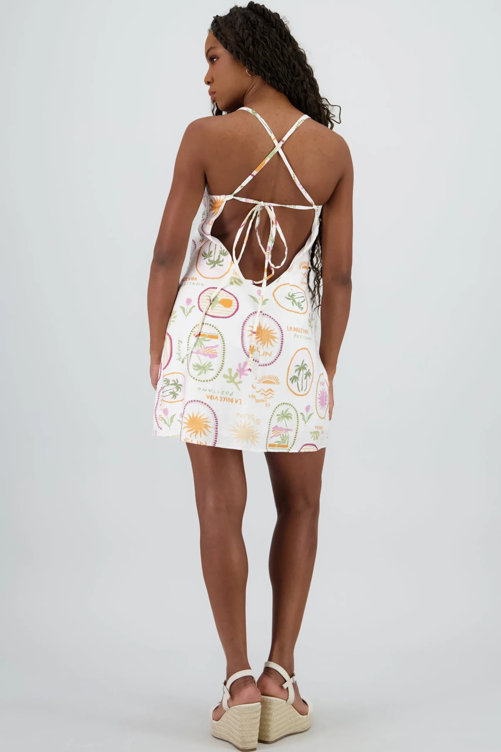Shasa Square Neck Open Back Dress