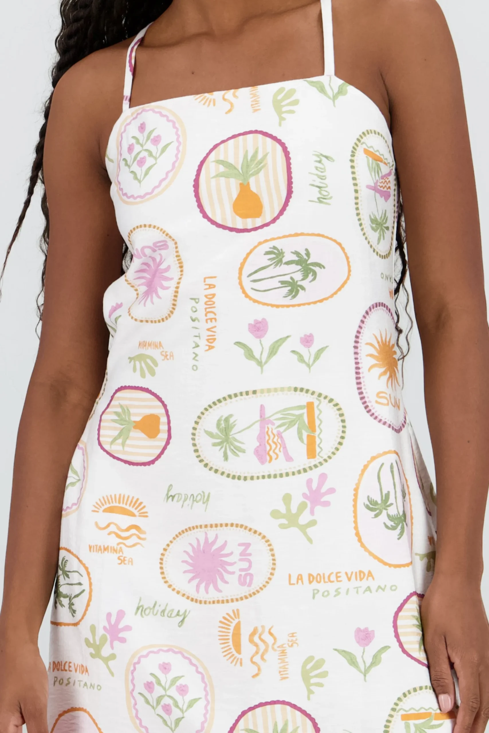 Shasa Square Neck Open Back Dress