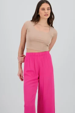 Shasa Square Neck Short Sleeve Top