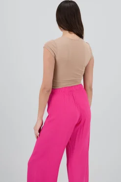 Shasa Square Neck Short Sleeve Top