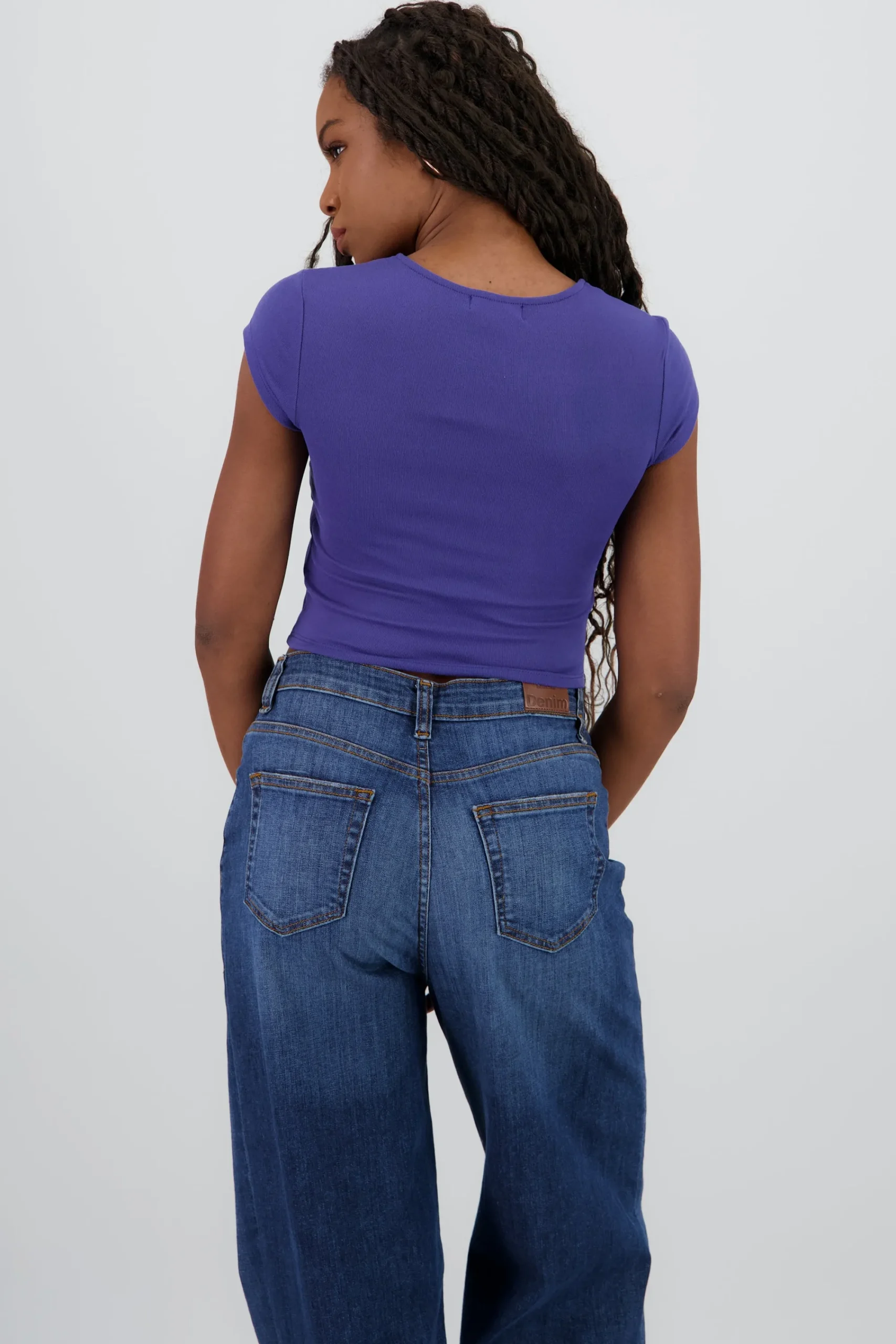 Shasa Square Neck Short Sleeve Top