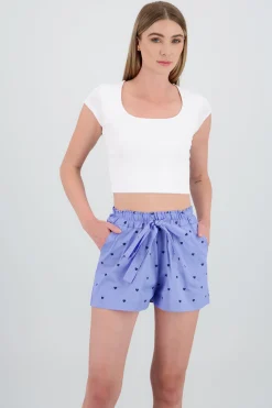 Shasa Square Neck Short Sleeve Top