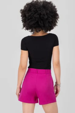 Shasa Square Neck Short Sleeve Bodysuit
