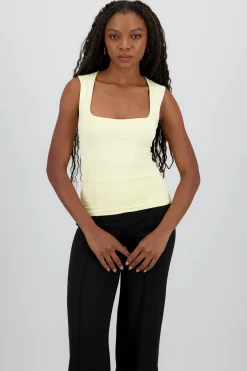 Shasa Square Neck Sleeveless Top