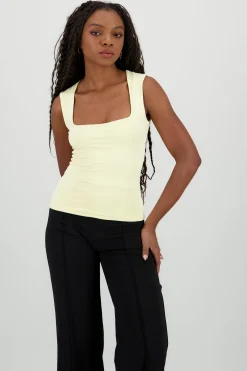 Shasa Square Neck Sleeveless Top
