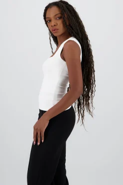 Shasa Square Neck Sleeveless Top