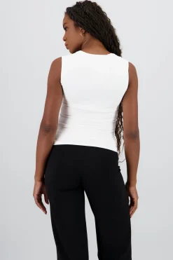 Shasa Square Neck Sleeveless Top
