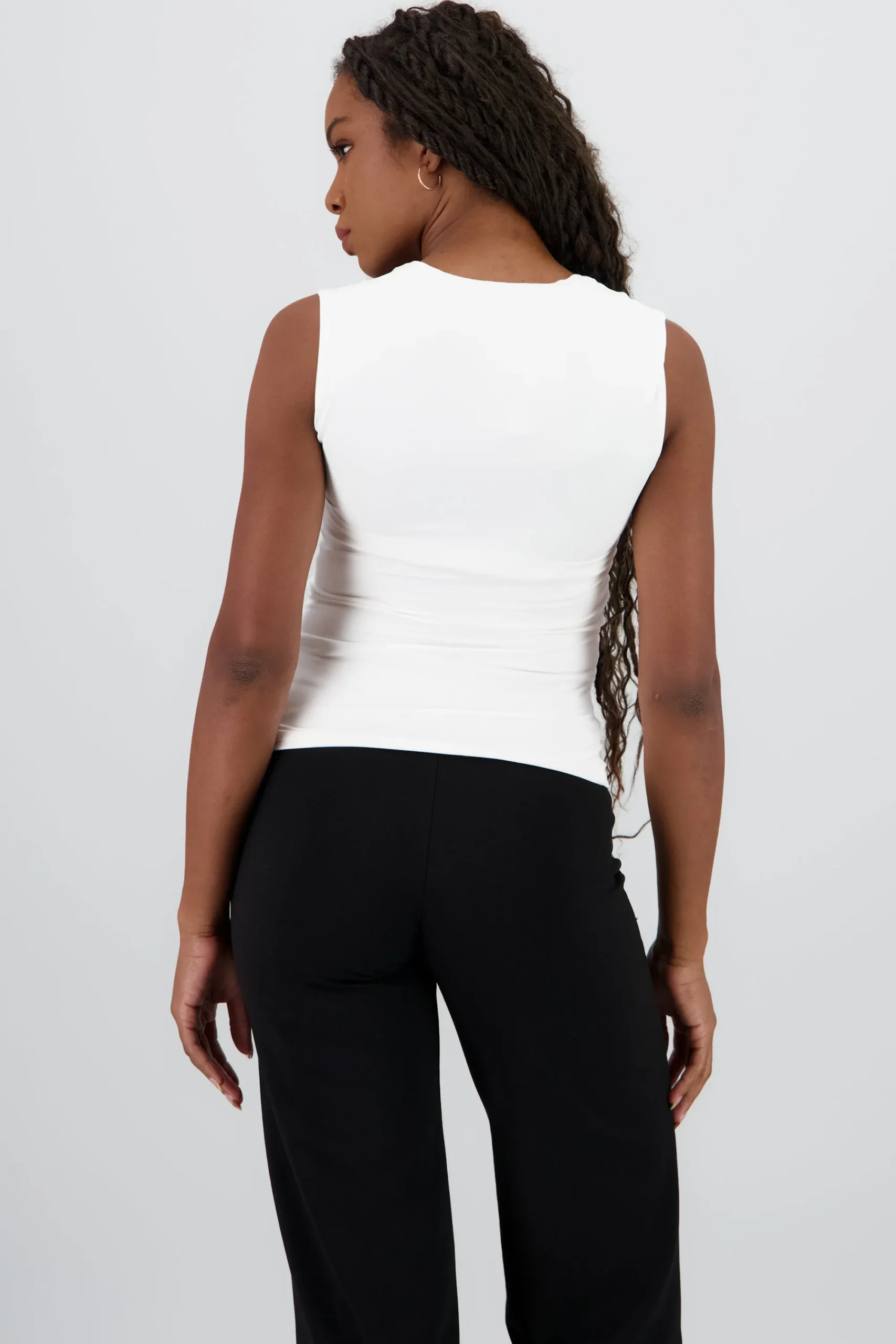 Shasa Square Neck Sleeveless Top