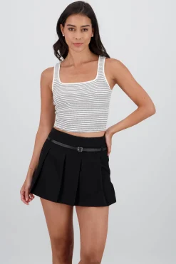 Shasa Square Neck Striped Top