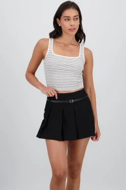 Shasa Square Neck Striped Top