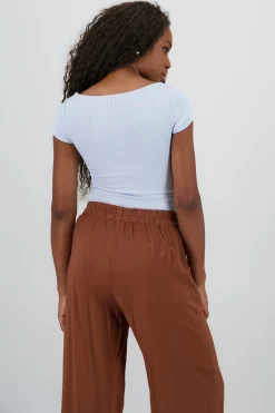Shasa Square Neckline Short Sleeve Bodysuit