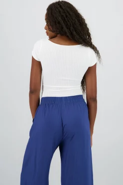 Shasa Square Neckline Short Sleeve Bodysuit
