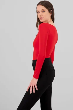 Shasa Square Neckline Solid Bodysuit