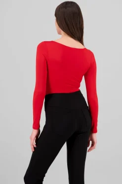 Shasa Square Neckline Solid Bodysuit