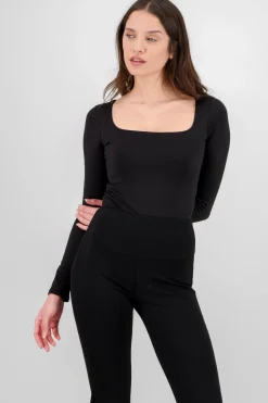 Shasa Square Neckline Solid Bodysuit