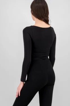 Shasa Square Neckline Solid Bodysuit