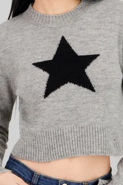 Shasa Star Detail Knit Sweater