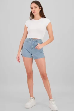 Shasa Star Pocket Denim Shorts