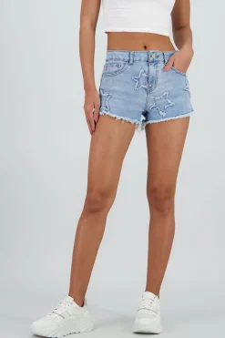 Shasa Star Print Fringe Shorts