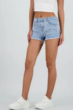 Shasa Star Print Fringe Shorts