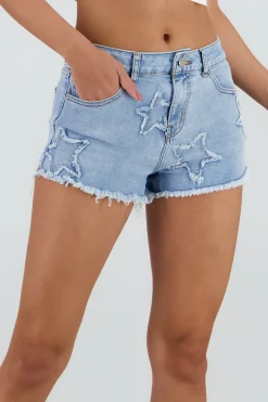 Shasa Star Print Fringe Shorts