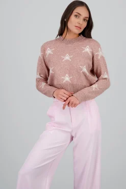 Shasa Star Print Soft Knit Sweater