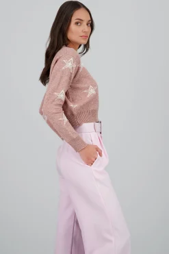 Shasa Star Print Soft Knit Sweater
