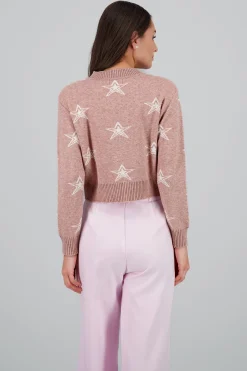 Shasa Star Print Soft Knit Sweater