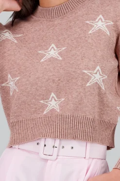 Shasa Star Print Soft Knit Sweater