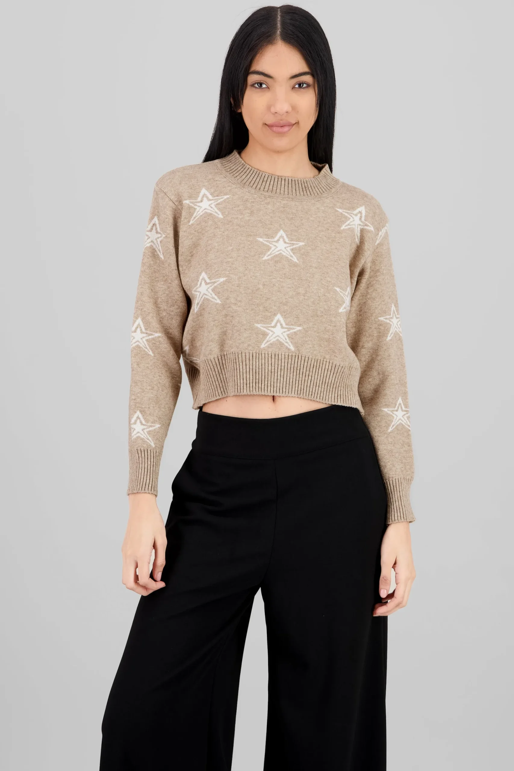 Shasa Star Print Soft Knit Sweater