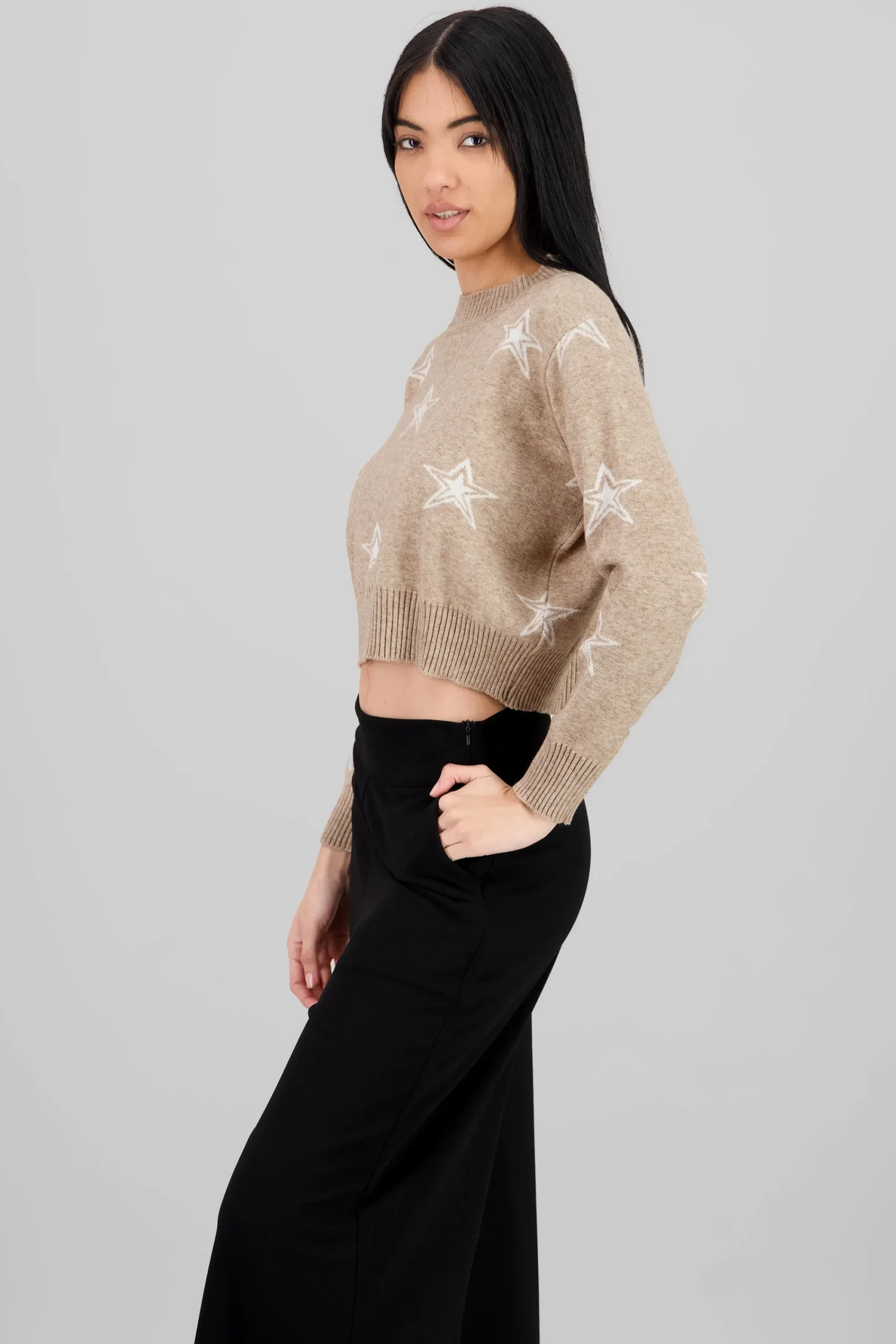 Shasa Star Print Soft Knit Sweater