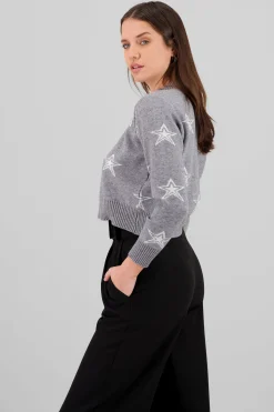 Shasa Star Print Soft Knit Sweater