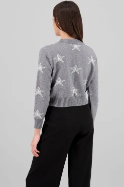 Shasa Star Print Soft Knit Sweater