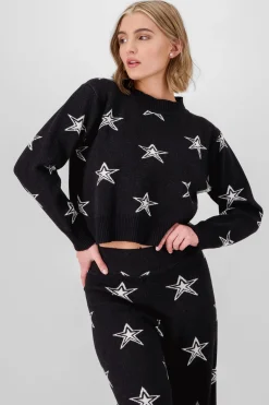Shasa Star Print Soft Knit Sweater