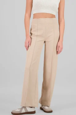 Shasa Stitch Detail Wide-Leg Pants