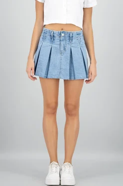 Shasa Stitching Pleated Skirt