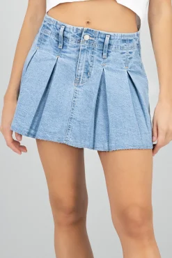 Shasa Stitching Pleated Skirt