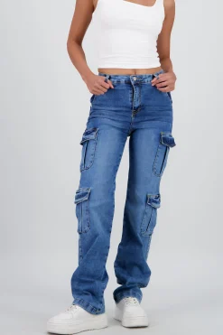 Shasa Straight Cargo Jeans with 4 pockets