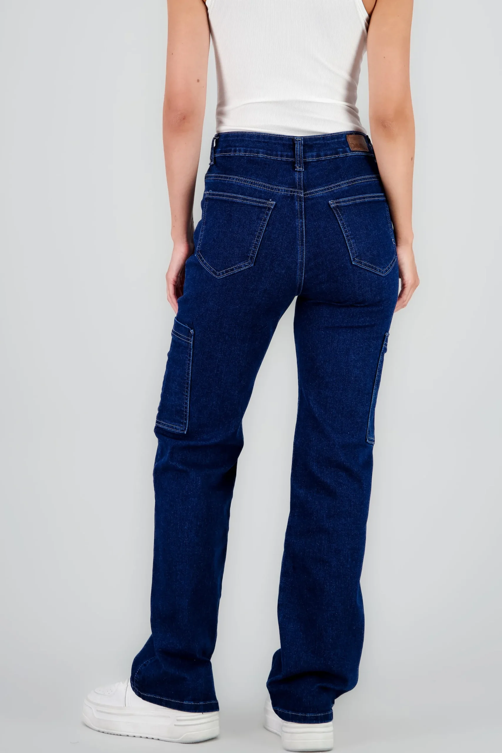 Shasa Straight Cargo Jeans with Pockets