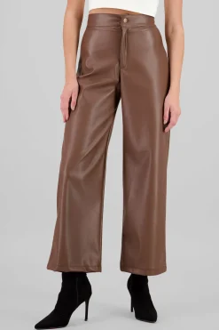 Shasa Straight Faux Leather Pants