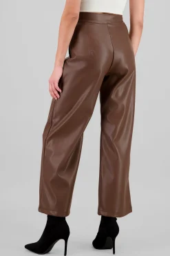 Shasa Straight Faux Leather Pants