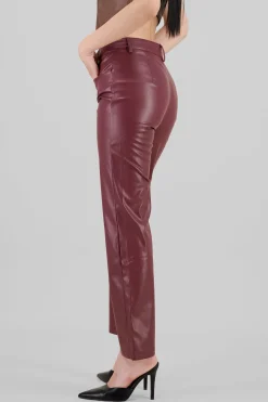 Shasa Straight Faux Leather Pants