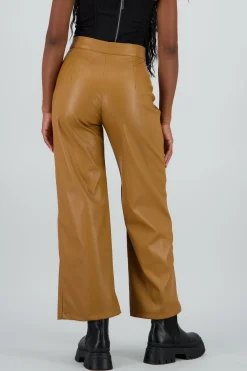 Shasa Straight Faux Leather Pants