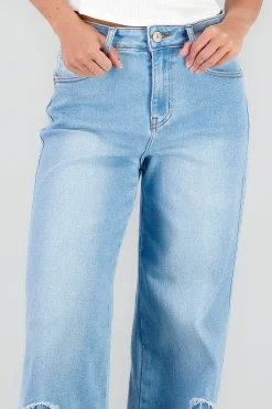 Shasa Straight Jeans with Butterfly Print