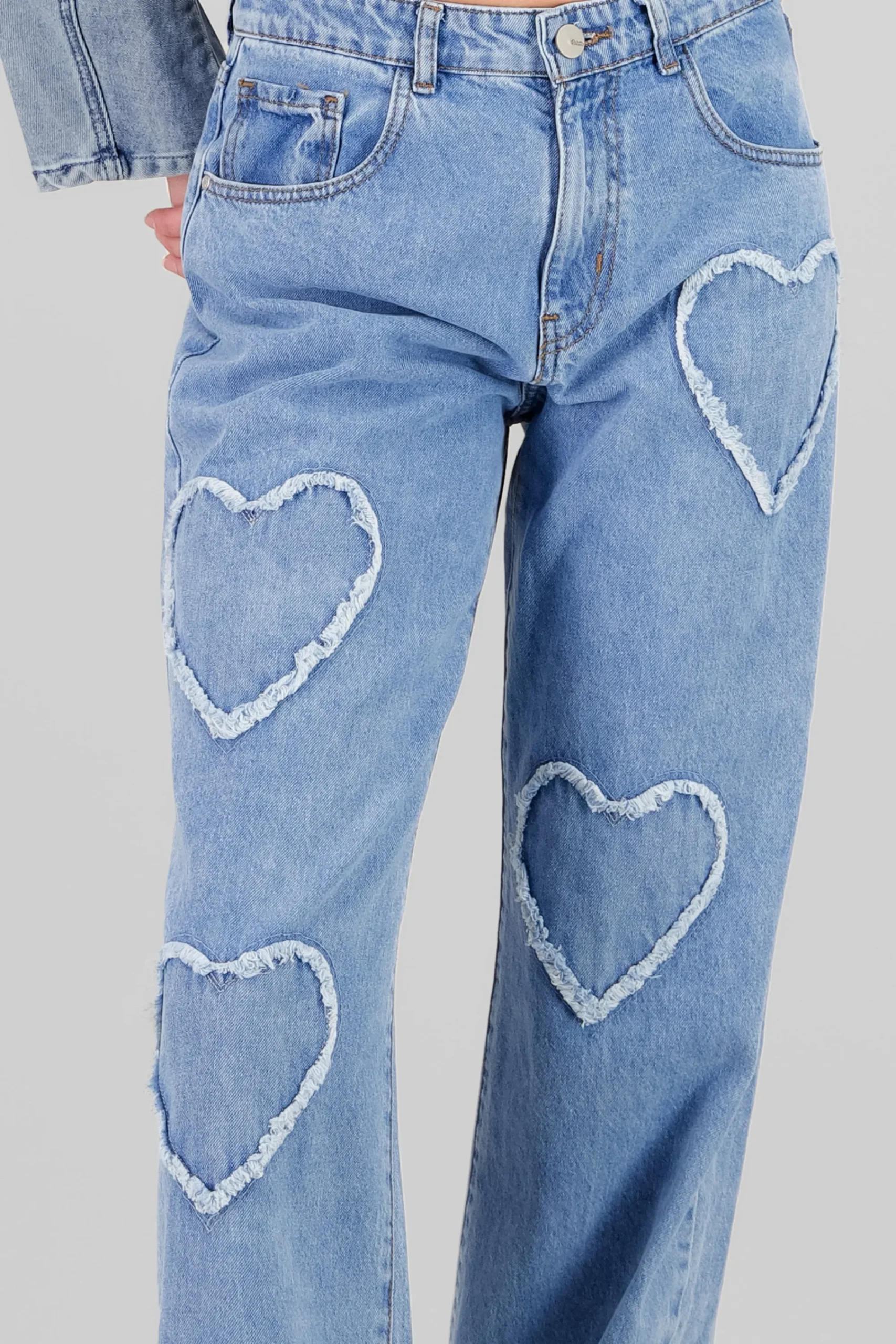 Shasa Straight Jeans with Hearts