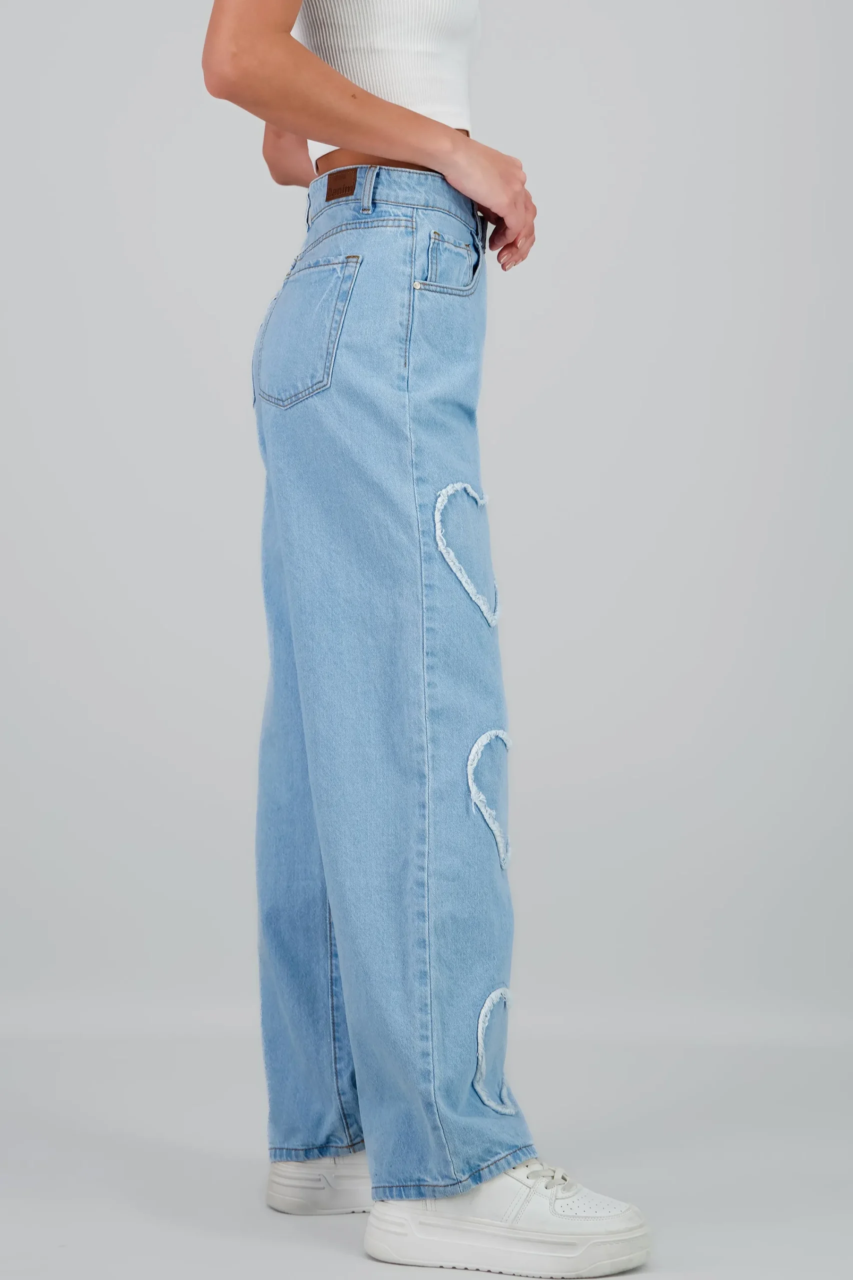 Shasa Straight Jeans with Hearts
