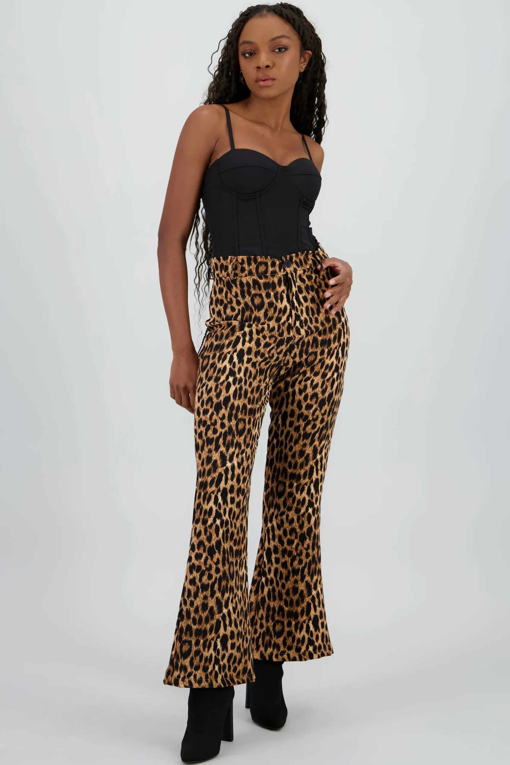 Shasa Straight Leg Animal Print Pants