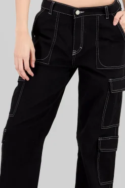 Shasa Straight Leg Cargo Jeans