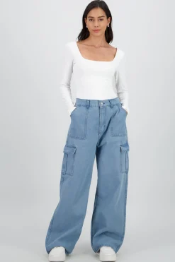 Shasa Straight Leg Cargo Jeans